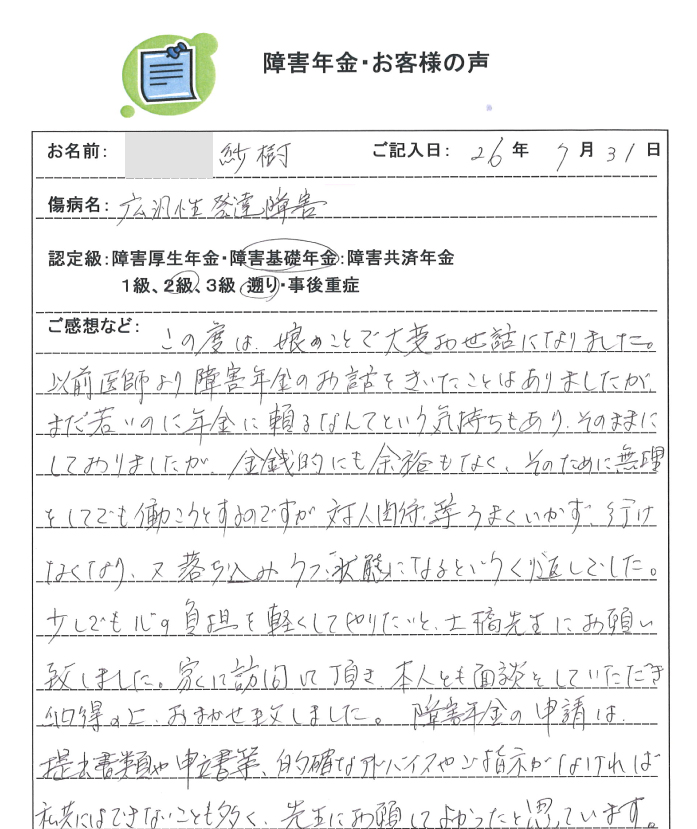 紗樹様のご依頼から申請までの経過