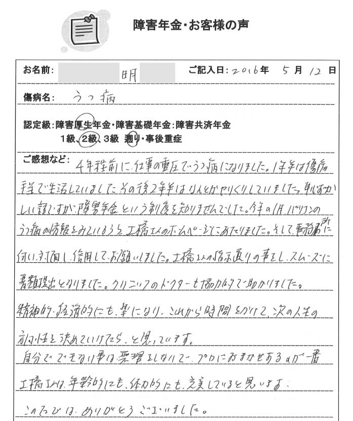 明様のご依頼から申請までの経過