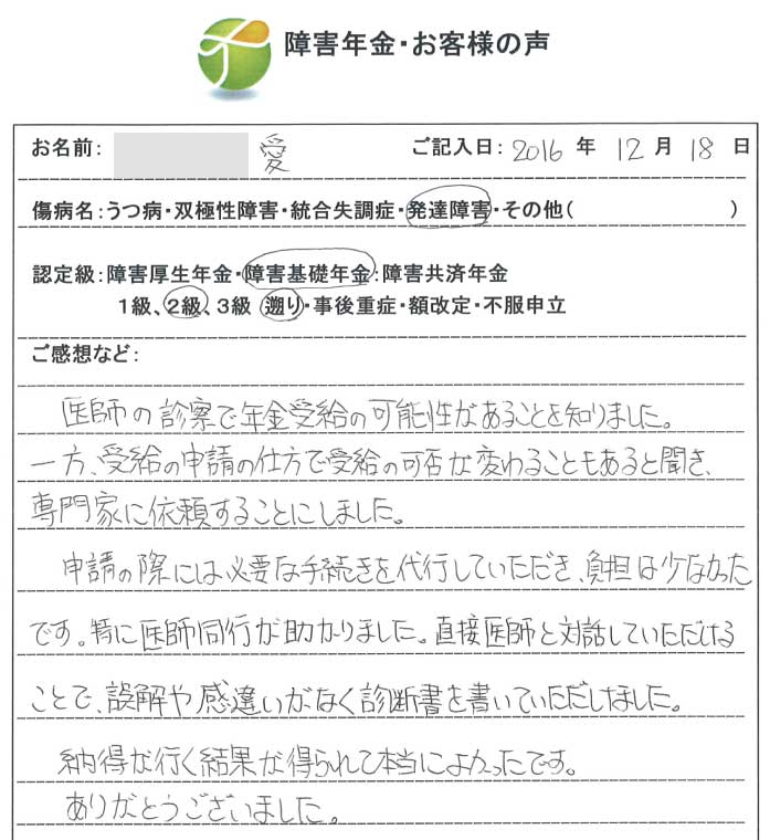 愛様のご依頼から申請までの経過