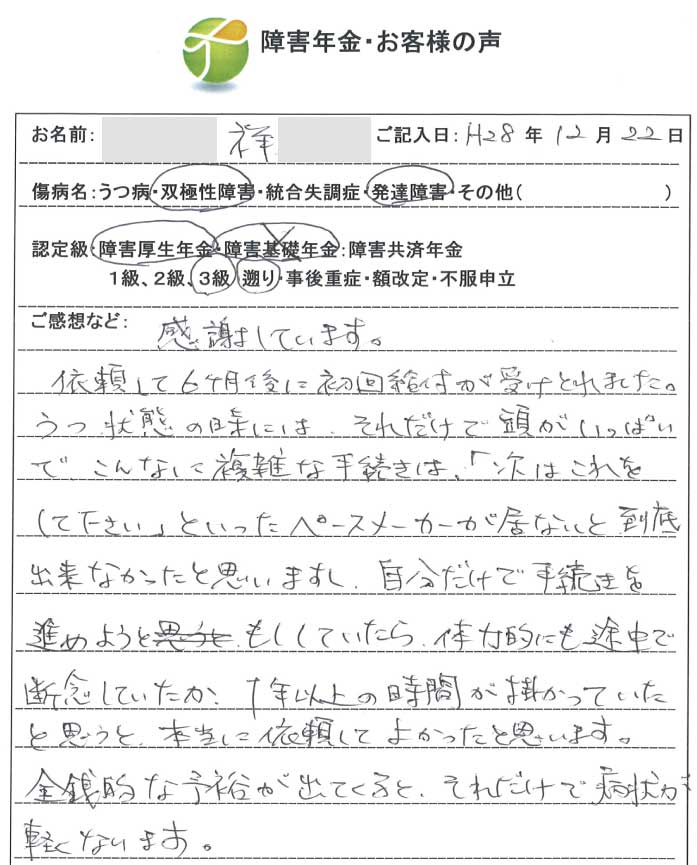祥様のご依頼から申請までの経過