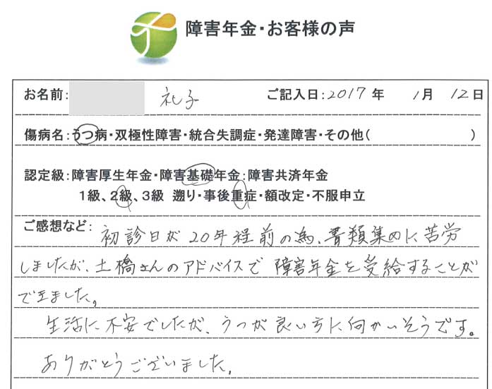 礼子様のご依頼から申請までの経過