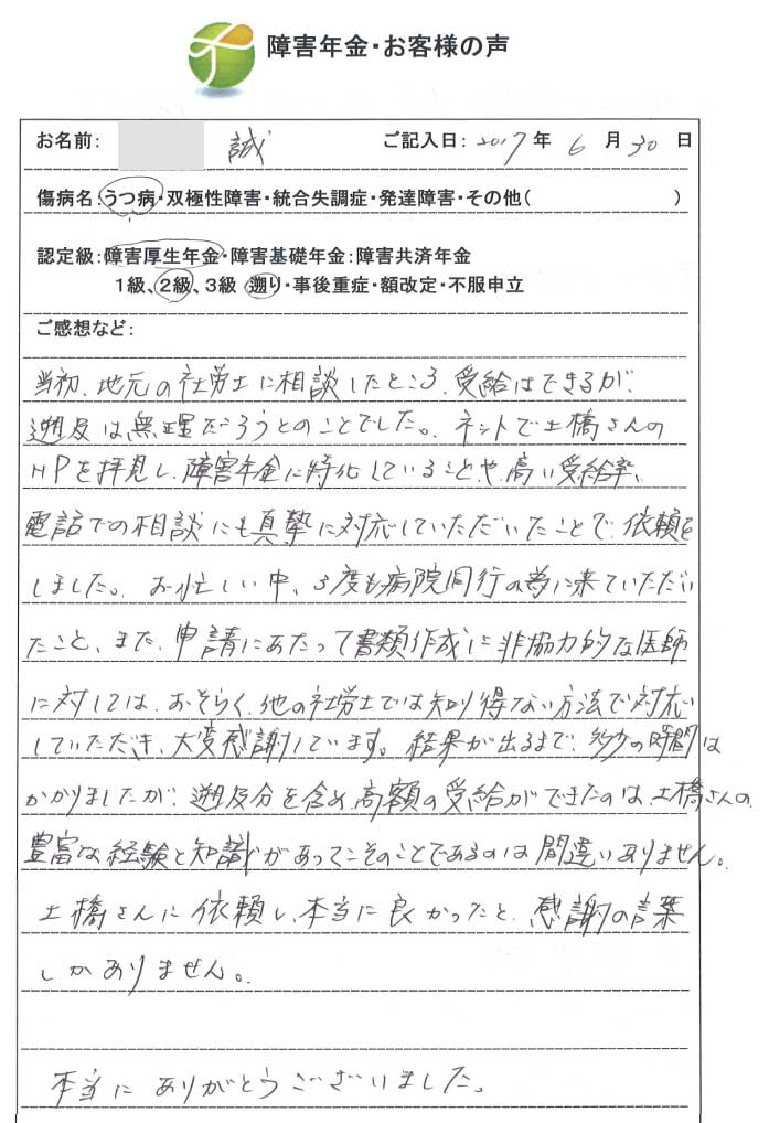 誠様のご依頼から申請までの経過