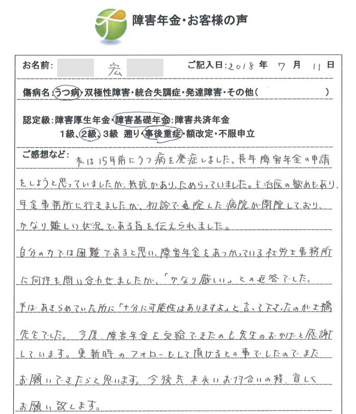 宏様のご依頼から申請までの経過