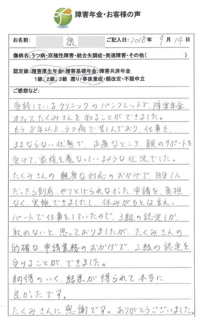 康様のご依頼から申請までの経過