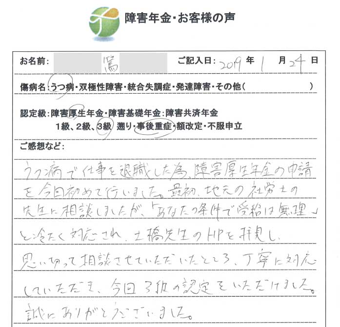 篤様のご依頼から申請までの経過