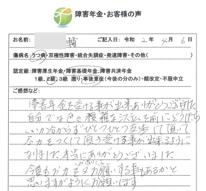 輔様のご依頼から申請までの経過