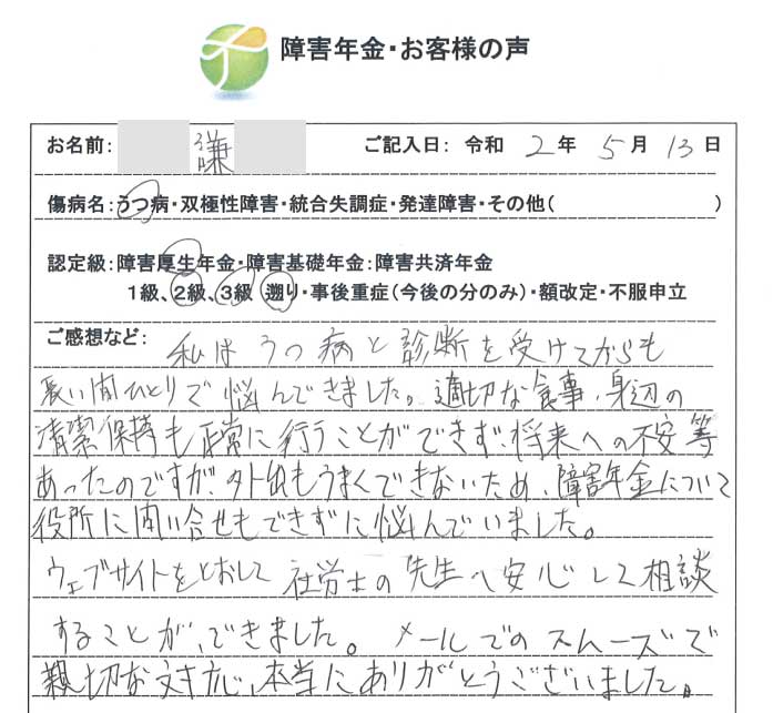 謙様のご依頼から申請までの経過