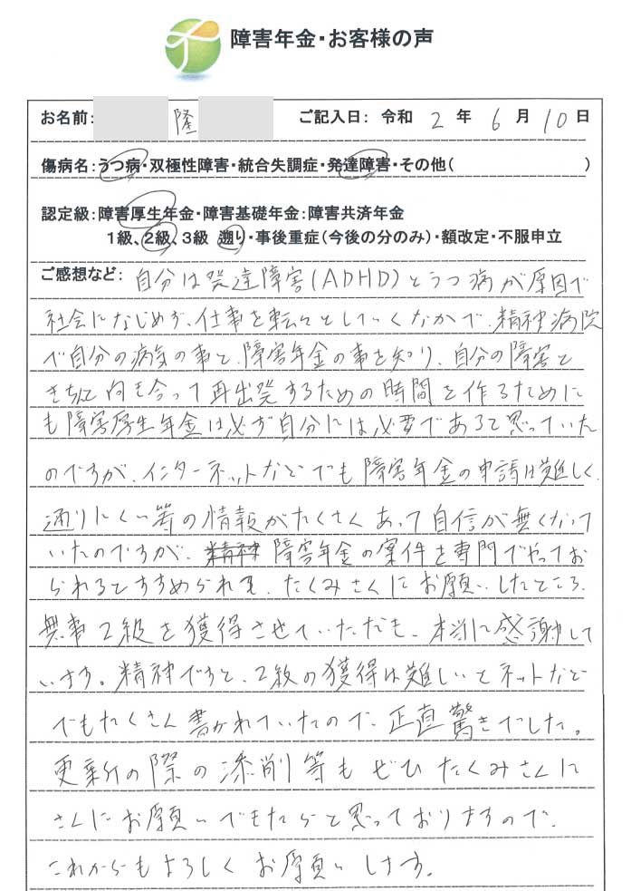 隆様のご依頼から申請までの経過