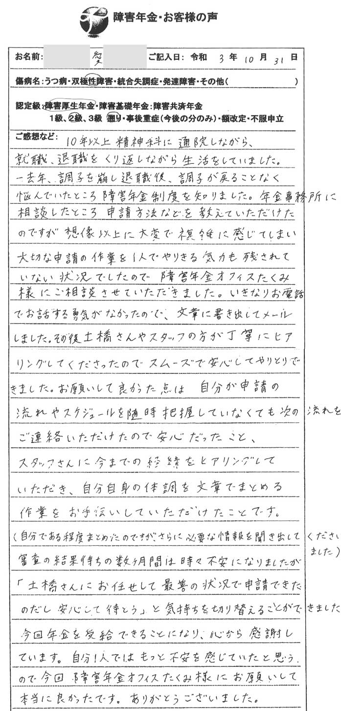 愛様のご依頼から申請までの経過