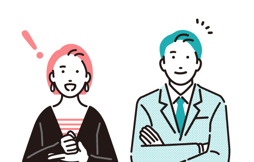 男女の相談者のイラスト